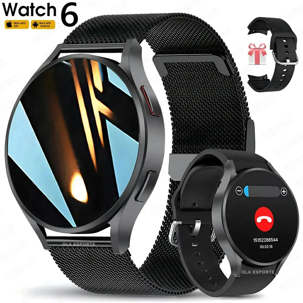 2024 New Bluetooth Call Smart Watch 6 Pro Heart Rate Custom Dials Sport Men Woman Smarthwhatch Health Monitor Smartwatch for Man